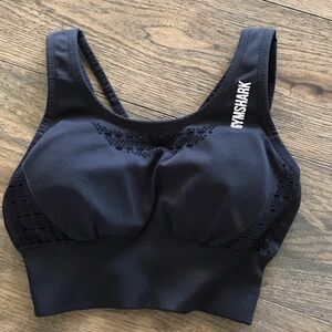 Gymshark Charcoal Lace Accent Sports Bra